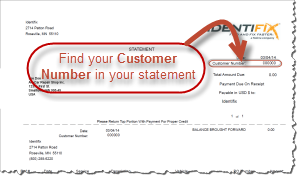 Find your Customer Number on your statement.